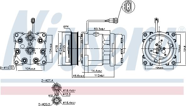 Nissens 89083 - Kompresors, Gaisa kond. sistēma ps1.lv