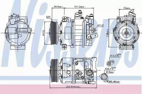 Nissens 890396 - Kompresors, Gaisa kond. sistēma ps1.lv