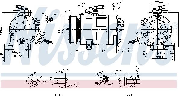 Nissens 890249 - Kompresors, Gaisa kond. sistēma ps1.lv