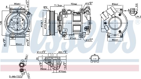 Nissens 890742 - Kompresors, Gaisa kond. sistēma ps1.lv