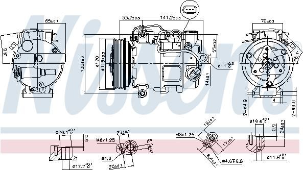 Nissens 890739 - Kompresors, Gaisa kond. sistēma ps1.lv