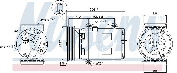 Nissens 89072 - Kompresors, Gaisa kond. sistēma ps1.lv