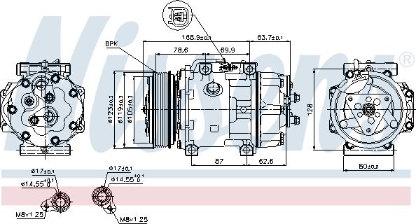 Nissens 89143 - Kompresors, Gaisa kond. sistēma ps1.lv