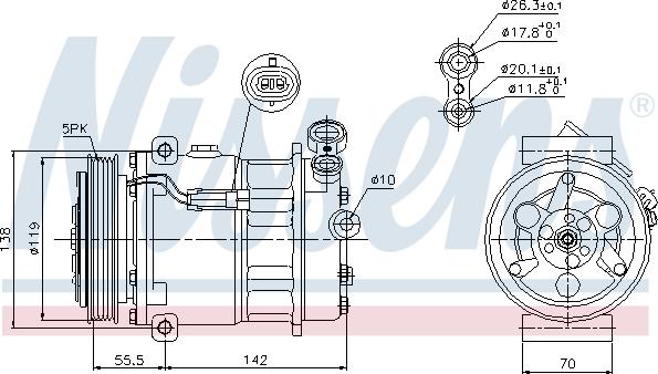 Nissens 89157 - Kompresors, Gaisa kond. sistēma ps1.lv