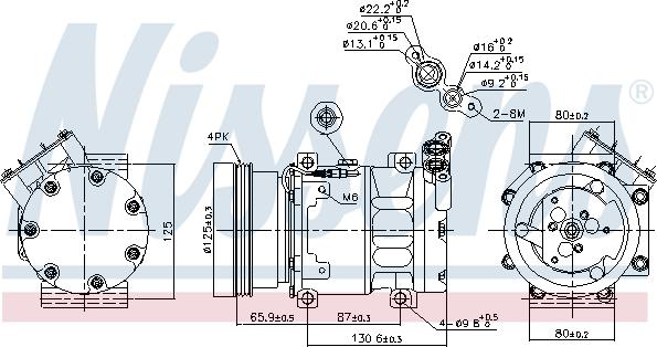 Nissens 89164 - Kompresors, Gaisa kond. sistēma ps1.lv