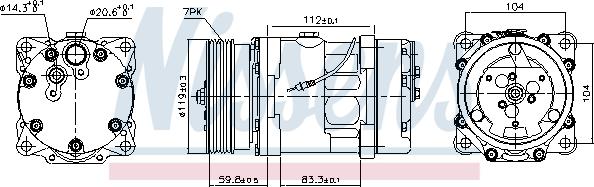 Nissens 89160 - Kompresors, Gaisa kond. sistēma ps1.lv