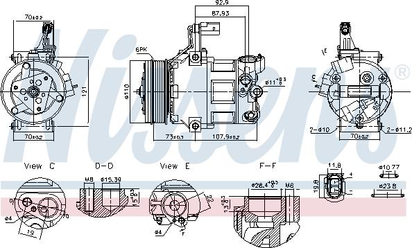 Nissens 891034 - Kompresors, Gaisa kond. sistēma ps1.lv