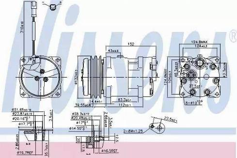 Nissens 89819 - Kompresors, Gaisa kond. sistēma ps1.lv