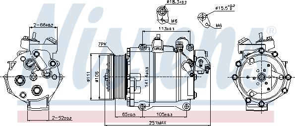 Nissens 89245 - Kompresors, Gaisa kond. sistēma ps1.lv