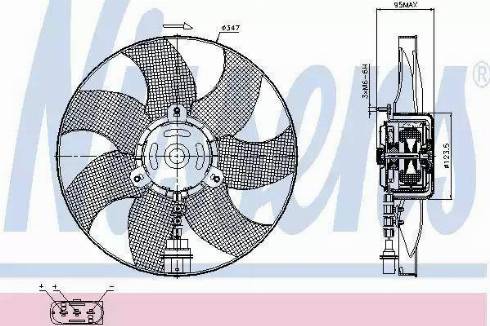 Nissens 85795 - Ventilators, Motora dzesēšanas sistēma ps1.lv