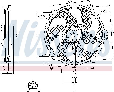 Nissens 85561 - Ventilators, Motora dzesēšanas sistēma ps1.lv