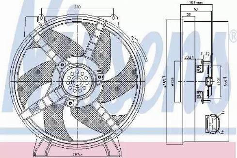 Nissens 85500 - Ventilators, Motora dzesēšanas sistēma ps1.lv