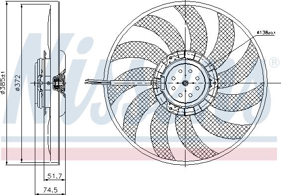 Nissens 85638 - Ventilators, Motora dzesēšanas sistēma ps1.lv