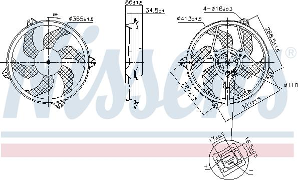 Nissens 850093 - Ventilators, Motora dzesēšanas sistēma ps1.lv