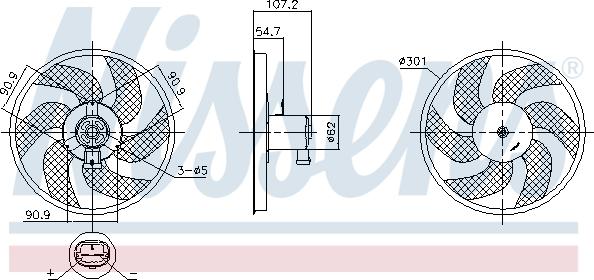 Nissens 850084 - Ventilators, Motora dzesēšanas sistēma ps1.lv