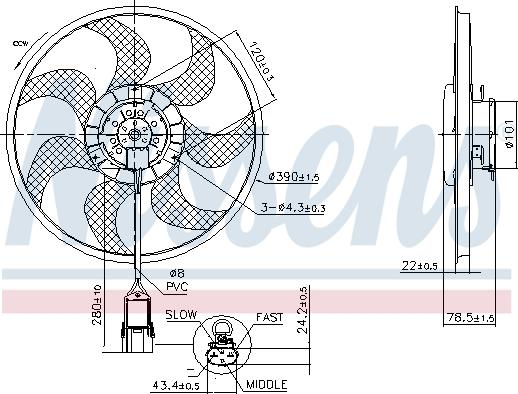 Nissens 850070 - Ventilators, Motora dzesēšanas sistēma ps1.lv