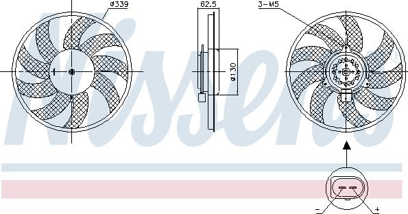 Nissens 850105 - Ventilators, Motora dzesēšanas sistēma ps1.lv