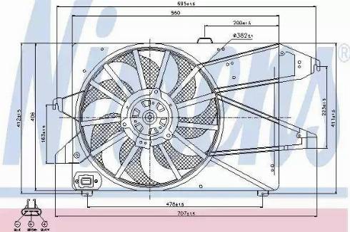 Nissens 85505 - Ventilators, Motora dzesēšanas sistēma ps1.lv