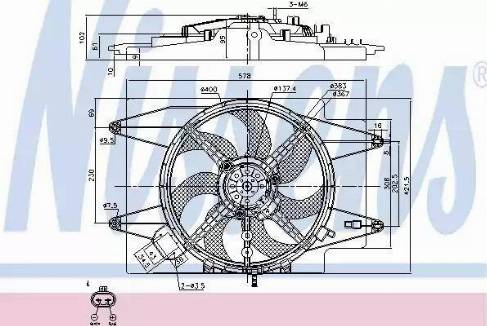 Nissens 85107 - Ventilators, Motora dzesēšanas sistēma ps1.lv