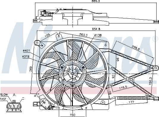 Nissens 85175 - Ventilators, Motora dzesēšanas sistēma ps1.lv