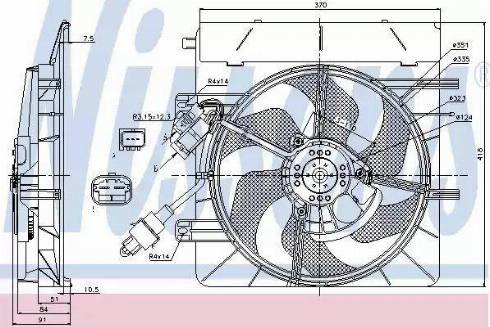 Nissens 85307 - Ventilators, Motora dzesēšanas sistēma ps1.lv
