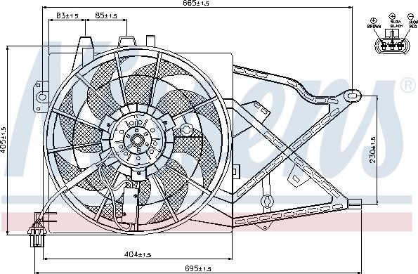 Nissens 85208 - Ventilators, Motora dzesēšanas sistēma ps1.lv