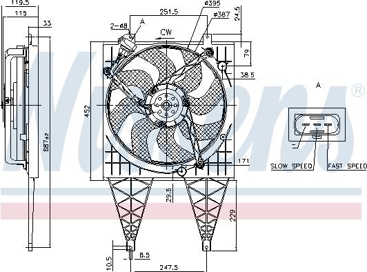 Nissens 85797 - Ventilators, Motora dzesēšanas sistēma ps1.lv