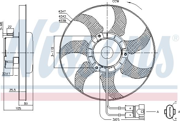 Nissens 85749 - Ventilators, Motora dzesēšanas sistēma ps1.lv