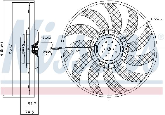 Nissens 85743 - Ventilators, Motora dzesēšanas sistēma ps1.lv