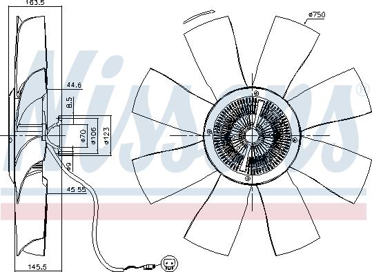 Nissens 86021 - Sajūgs, Radiatora ventilators ps1.lv