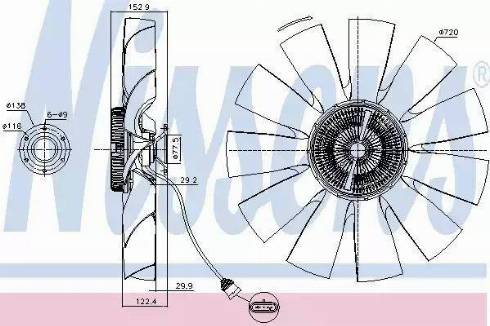 Nissens 86078 - Sajūgs, Radiatora ventilators ps1.lv