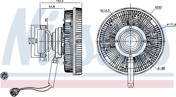 Nissens 86198 - Sajūgs, Radiatora ventilators ps1.lv