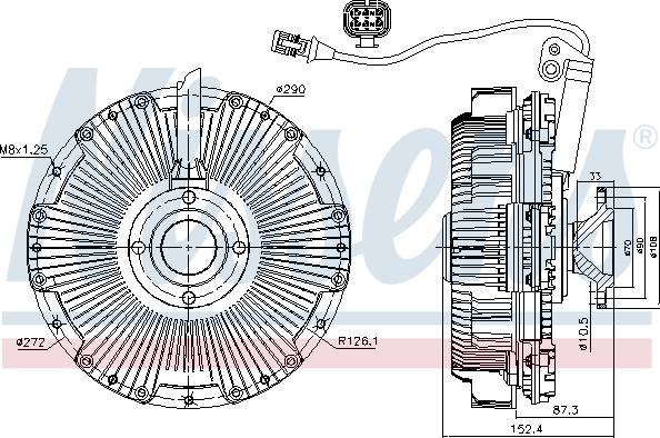 Nissens 86159 - Sajūgs, Radiatora ventilators ps1.lv