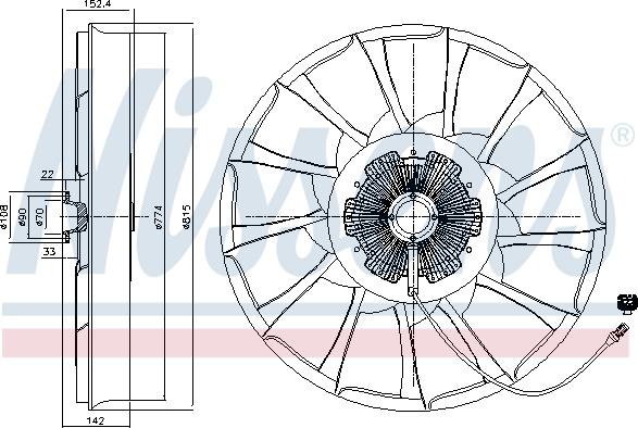 Nissens 86240 - Sajūgs, Radiatora ventilators ps1.lv