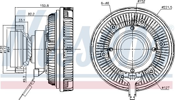 Nissens 86250 - Sajūgs, Radiatora ventilators ps1.lv