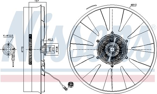 Nissens 86216 - Sajūgs, Radiatora ventilators ps1.lv