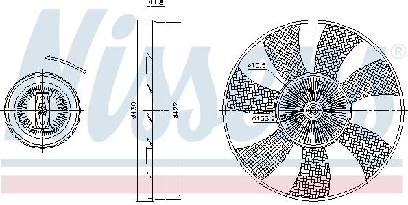 Nissens 86217 - Sajūgs, Radiatora ventilators ps1.lv