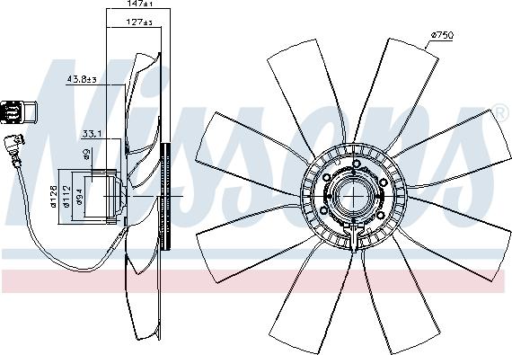 Nissens 86236 - Sajūgs, Radiatora ventilators ps1.lv