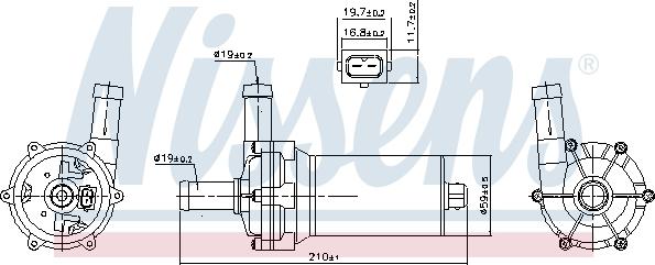 Nissens 831082 - Papildus ūdenssūknis ps1.lv