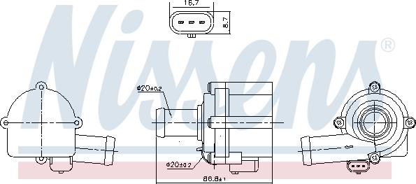 Nissens 832152 - Ūdenssūknis ps1.lv