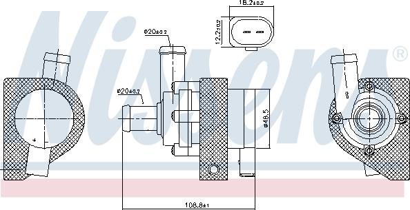 Nissens 832109 - Ūdenssūknis ps1.lv