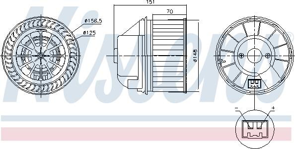 Nissens 87496 - Salona ventilators ps1.lv