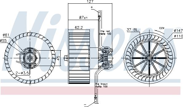 Nissens 87402 - Salona ventilators ps1.lv