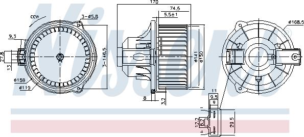 Nissens 87548 - Salona ventilators ps1.lv