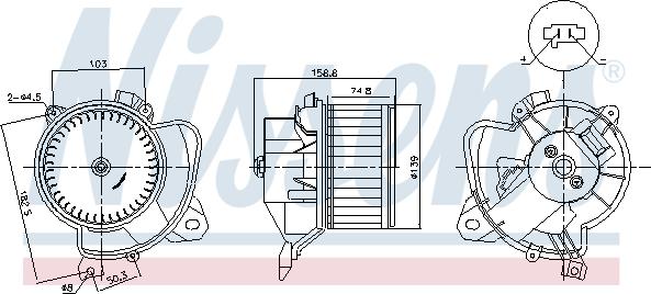 Nissens 87574 - Salona ventilators ps1.lv