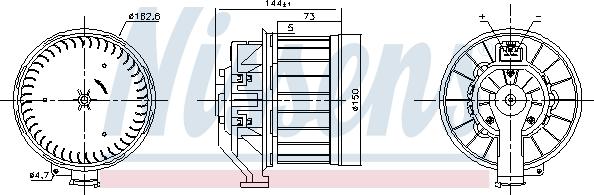 Nissens 87646 - Salona ventilators ps1.lv