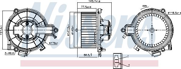 Nissens 87616 - Salona ventilators ps1.lv