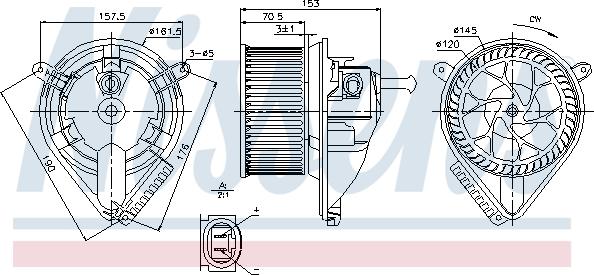 Nissens 87095 - Salona ventilators ps1.lv