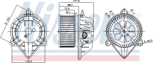 Nissens 87024 - Salona ventilators ps1.lv