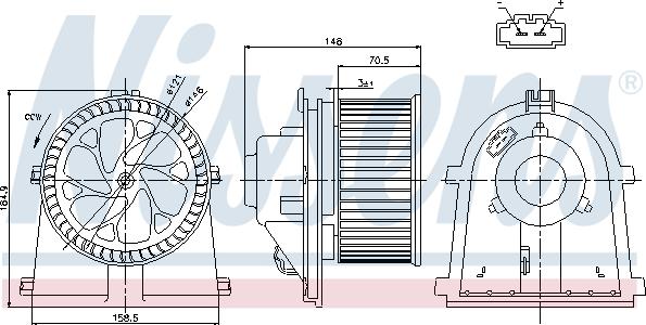 Nissens 87022 - Salona ventilators ps1.lv